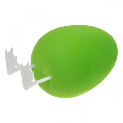 položky Velikonoční vajíčko s nožičkami ozdobné vajíčko zelené vločkované Dekorace výlohy Velikonoce V25cm