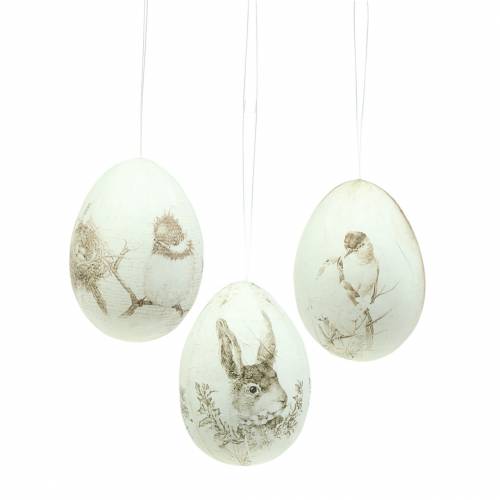 Vajíčko vintage motiv k zavěšení 8cm 6ks