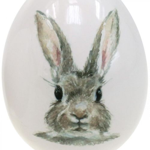 Dekorativní motiv králíka stojícího na vajíčku, velikonoční dekorace, králík na vejci Ø8cm V10cm sada 4 ks
