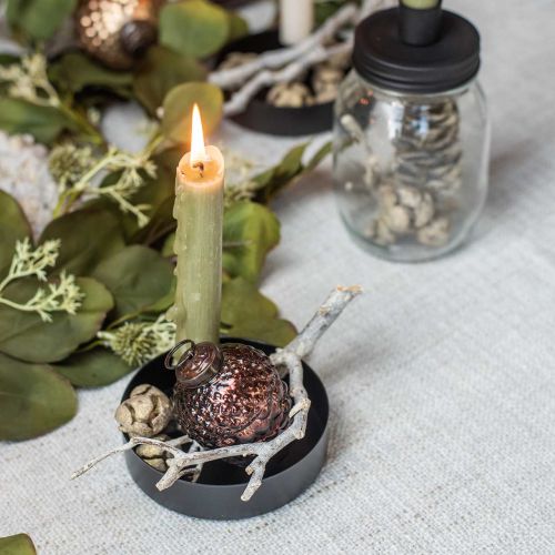 Floristik24 Žaludové skleněné hnědé ozdobné šišky na zavěšení adventní dekorace 5,5×8cm 12ks