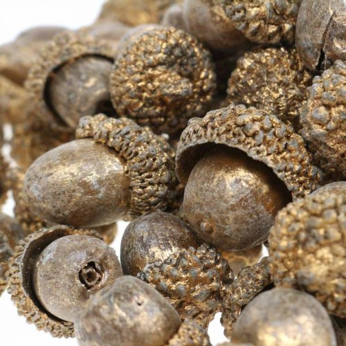 položky Podzimní plody zlaté, slavnostní podzimní dekorace, ozdobné žaludy samozřejmostí, adventní dekorace Ø1,5 - 2,5cm L1,5 - 3cm 300g