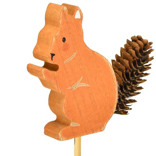 položky Dekorativní květinové zátky veverka dřevěné 9×8×1,5cm 12 ks
