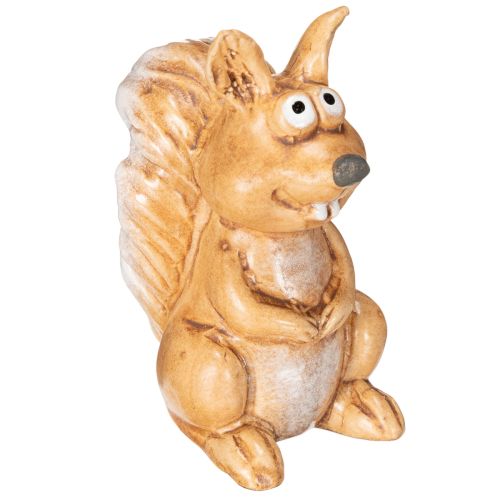 Figurka sedící veverky pro podzimní dekoraci, 10 cm