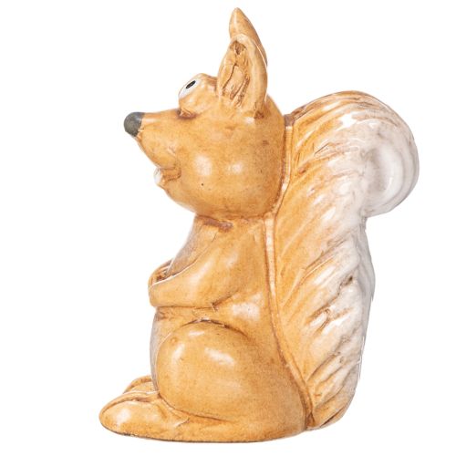 Figurka sedící veverky pro podzimní dekoraci, 10 cm | Floristik24.cz