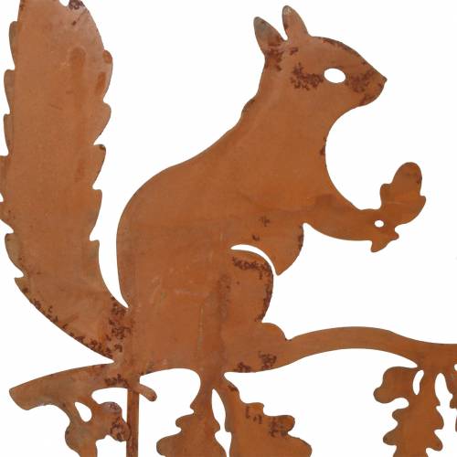 položky Zahradní kůly veverka na větvi patina kovu V42cm 3ks