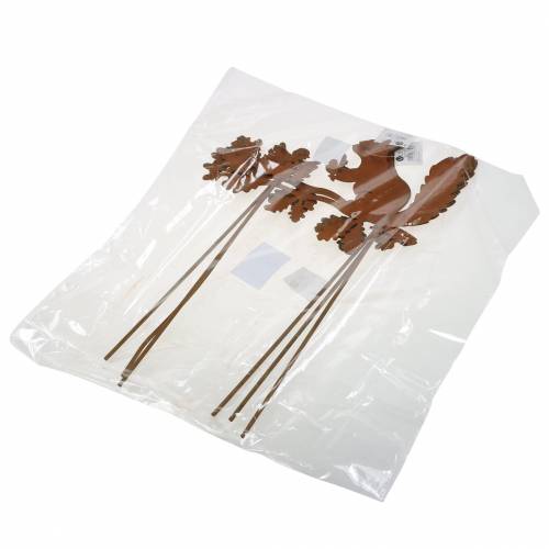 položky Zahradní kůly veverka na větvi patina kovu V42cm 3ks
