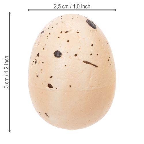 položky Dekorativní velikonoční vajíčka s kropenatým povrchem pro jarní aranžmá, 3 cm, 24 kusů