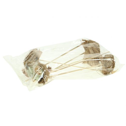 Floristik24 Deco plug ptačí hnízdo, velikonoční dekorace, hnízdo s vejci 23cm 6ks