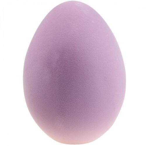 Velikonoční vajíčko plastové velké dekorativní vajíčko fialové vločkované 40cm