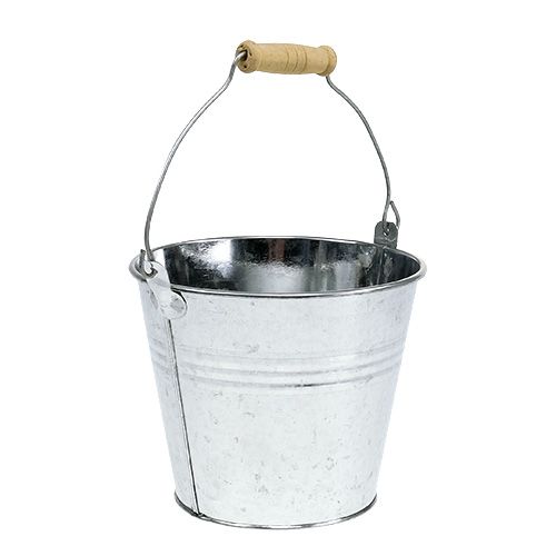 položky Kbelíky Ø14cm H12cm 6 kusů Lesklý zin