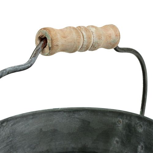 Floristik24 Vědro zinkové, zelené Ø12cm H10cm