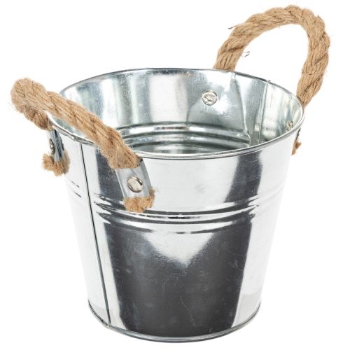 Kbelík s lanovými rukojeťmi Ø14cm V12cm | Floristik24.cz