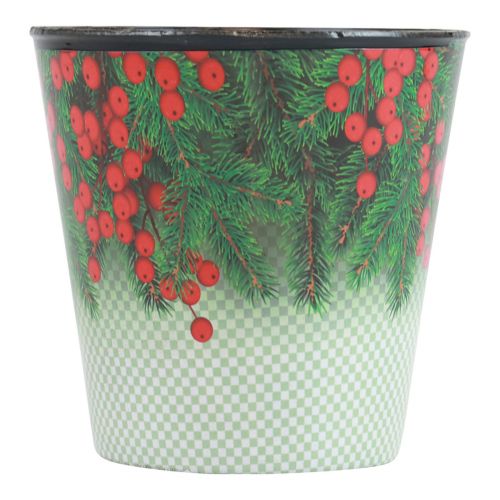 Floristik24 Květináč Vánoční květináč Ilex Ø15,5cm H13cm