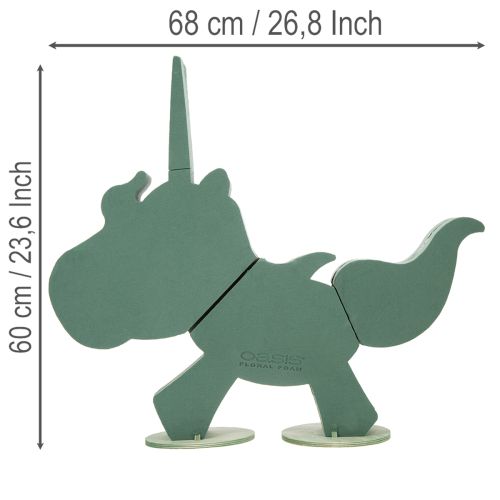 položky Květinový jednorožec z pěny 68cm x 60cm