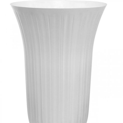 Floristik24 Lilia bílá plastová váza Ø28cm H48cm