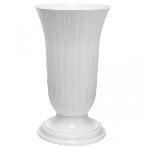 Lilia bílá plastová váza Ø28cm H48cm