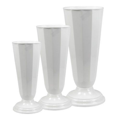 Zakládací váza “Szwed” bílá Ø13cm - 20cm, 1ks
