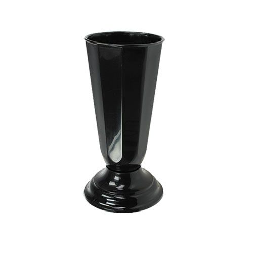 Floristik24 Zakládací váza „Szwed“ černá Ø13cm, 1ks
