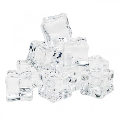 Umělé ledové kostky dekorace led transparentní 2cm 30ks