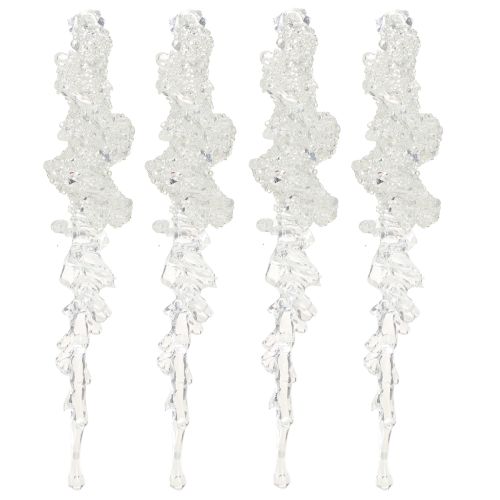položky Dekorace na stromeček s třpytkami, zimní dekorace 17,5 cm, 4 kusy