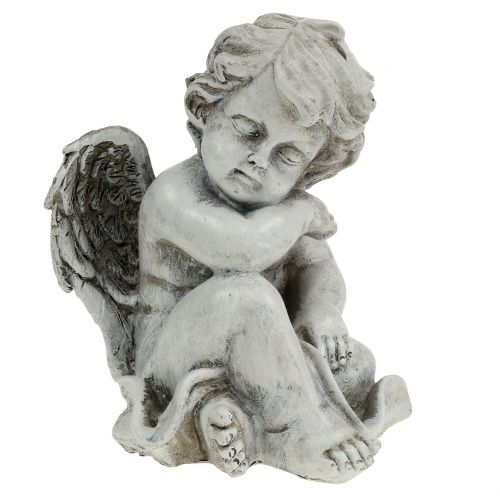 položky Pamětní figurka spící anděl šedý 16cm 2 ks