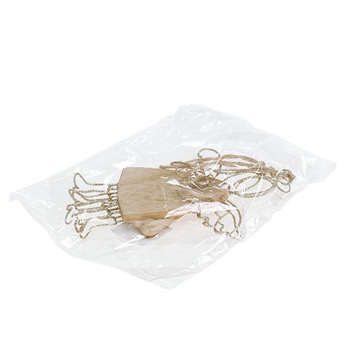 Floristik24 Anděl na zavěšení stříbrný 16cm - 18cm 3ks