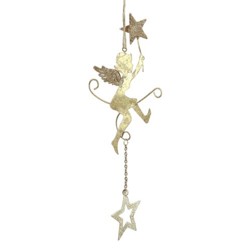 položky Andělský přívěsek hvězda Vánoční dekorace k zavěšení V28cm 3ks