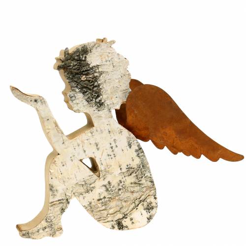 Floristik24 Andělské dřevo patina 25cm x 21cm x 3cm