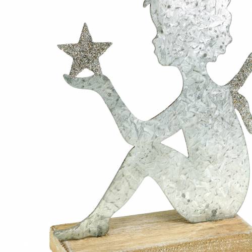 Floristik24 Andělské stříbrné třpytky 18cm x 17,5cm