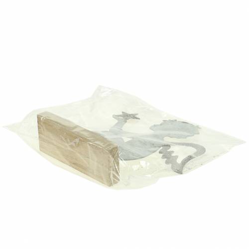 Floristik24 Andělské stříbrné třpytky 18cm x 17,5cm