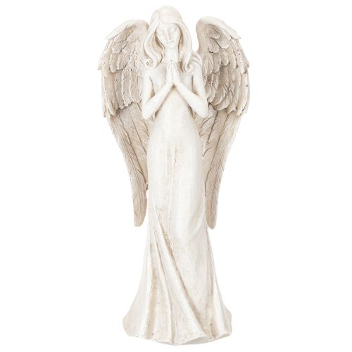 Figurka anděla stojícího a modlícího se, dekorace, 36 cm