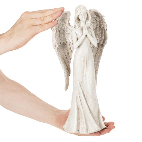 Figurka anděla stojícího a modlícího se, dekorace, 36 cm | Floristik24.cz