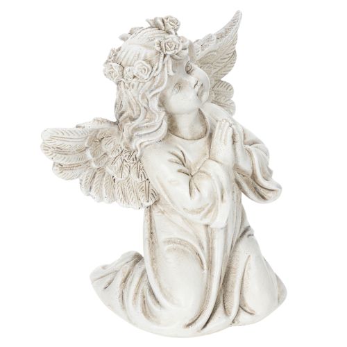 Figurka anděla modlícího se, dekorace na hrob, sedící, 13 cm, 2 kusy