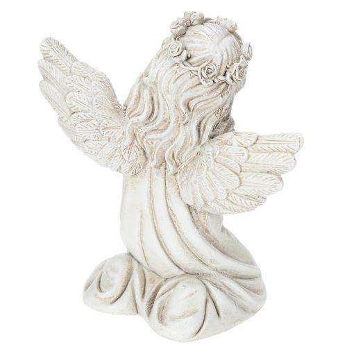 Figurka anděla modlícího se, dekorace na hrob, sedící, 13 cm, 2 kusy | Floristik24.cz