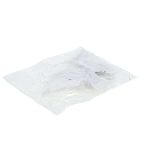 Floristik24 Andělská křídla na zavěšení bílá 16cm 4ks