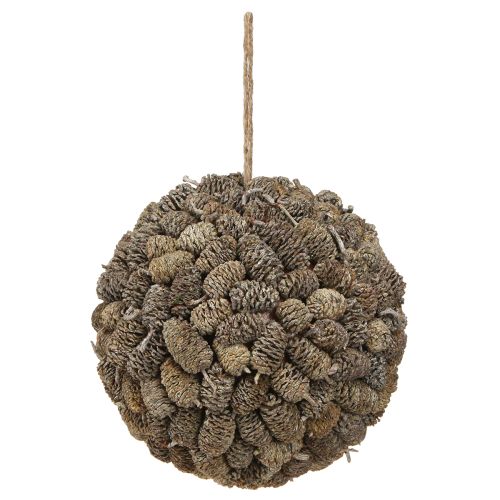položky Dekorativní koule z olšového kužele k zavěšení, bílá, 20 cm