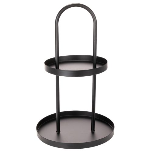 Kovový dvoupatrový kulatý dekorativní podnos 58 cm | Floristik24.cz