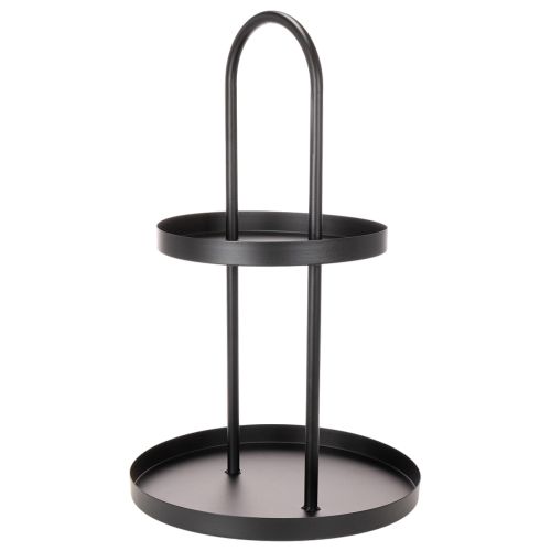 Kovový dvoupatrový kulatý dekorativní podnos 58 cm | Floristik24.cz