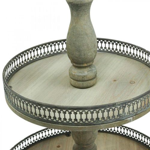 Floristik24 Deco Stojan na dort Wood Plants Stojan na dort Vintage V47cm Ø34cm