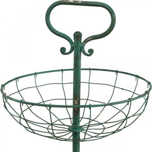 Floristik24 Stojan na dort kovový XXL, Stojan na dort Vintage zelený H115cm Ø35/30/25,5cm