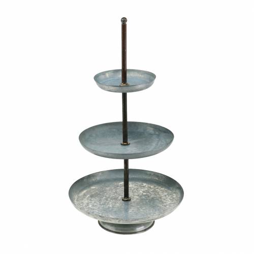 Floristik24 Etagere zinek Shabby Chic Ø31cm V50cm