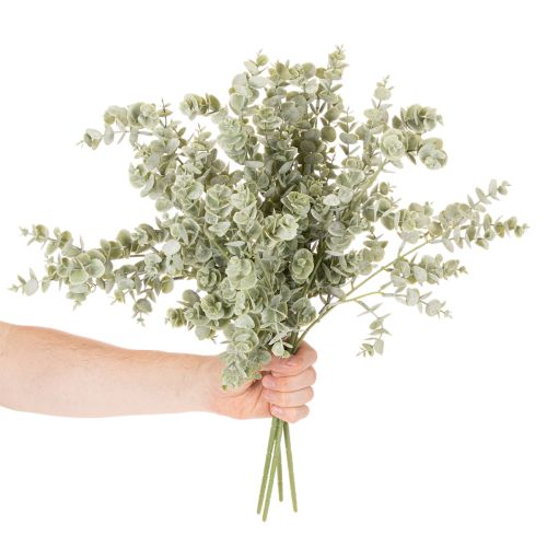 Umělá větvička eukalyptu, dekorativní větvička do vázy a kytice, 49 cm, 4 kusy | Floristik24.cz