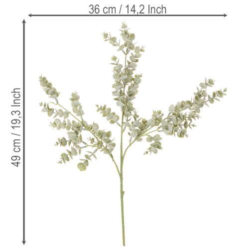Umělá větvička eukalyptu, dekorativní větvička do vázy a kytice, 49 cm, 4 kusy | Floristik24.cz
