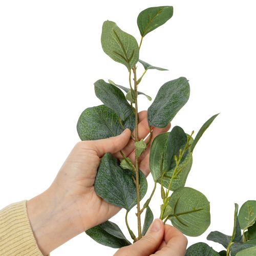 položky Umělý květ eukalyptu pro moderní interiérový design, 85 cm, 3 kusy