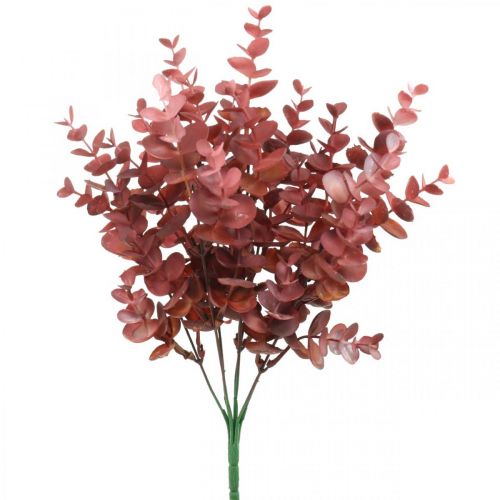 položky Podzimní dekorace eukalyptová větev červený umělý eukalyptus 36cm