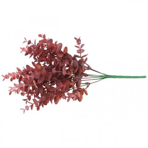 položky Podzimní dekorace eukalyptová větev červený umělý eukalyptus 36cm