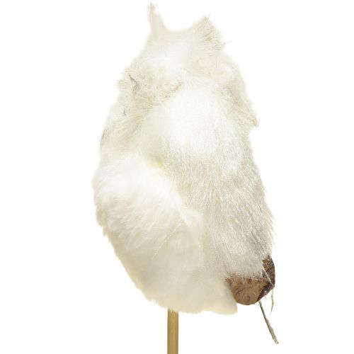 položky Sova na tyči bílá 9cm L48cm