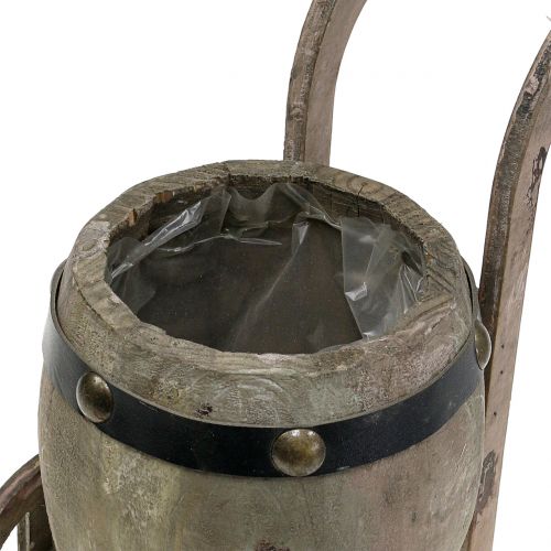 Floristik24 Dřevěný sud na stojanu pro výsadbu V24,5cm