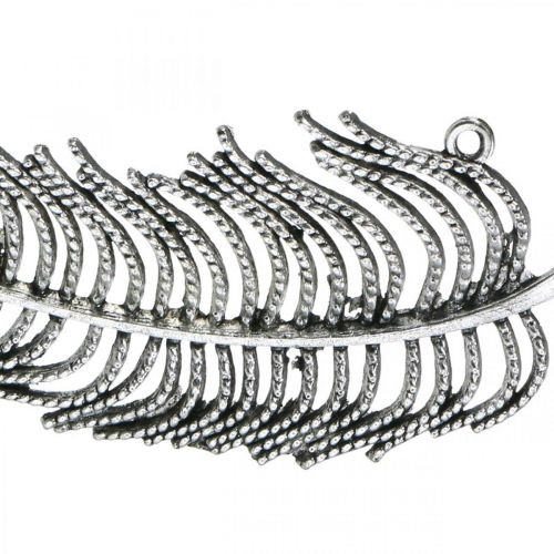 Floristik24 Peříčka na zdobení, sypané zdobení, kovová peříčka, výroba šperků ze stříbra L8cm 10ks