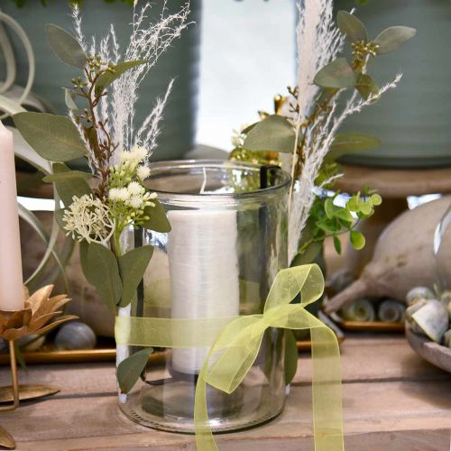 Floristik24 Dekorace z péřové trávy bělená suchá tráva Miscanthus 75cm 10 ks